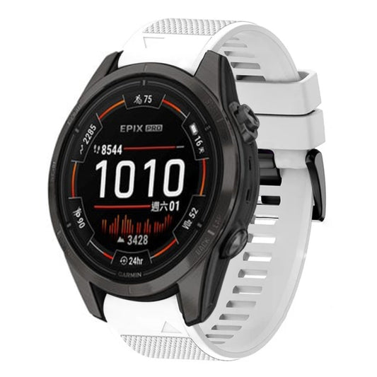 For Garmin Epix Pro 47mm Quick Release 22mm Silicone Watch Band(White) - Watch Bands by buy2fix | Online Shopping UK | buy2fix