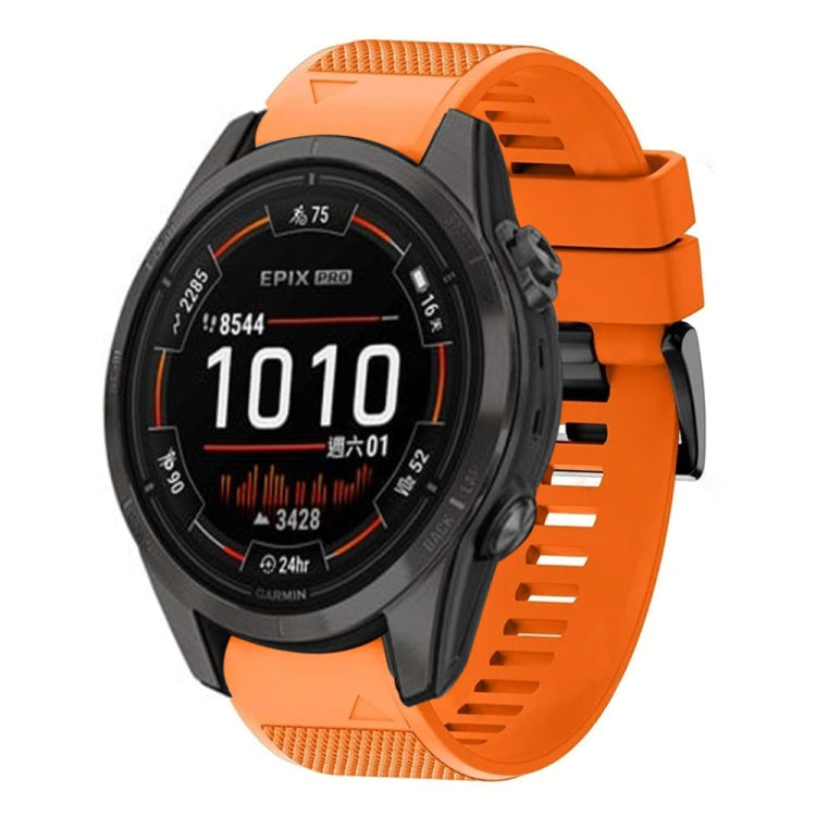 For Garmin Epix Pro 47mm Quick Release 22mm Silicone Watch Band(Orange) - Watch Bands by buy2fix | Online Shopping UK | buy2fix
