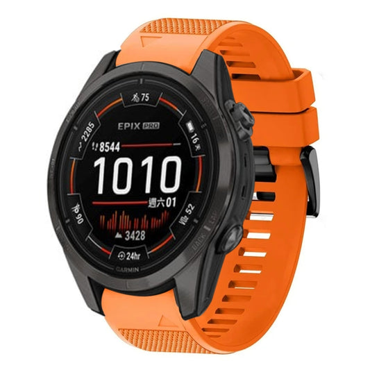 For Garmin Epix Pro 47mm Quick Release 22mm Silicone Watch Band(Orange) - Watch Bands by buy2fix | Online Shopping UK | buy2fix