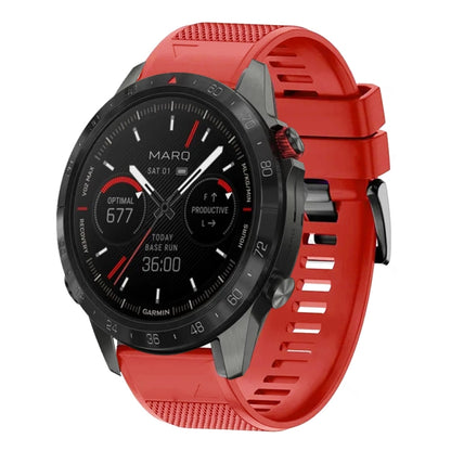 For Garmin MARQ Athlete Gen 2 Quick Release 22mm Silicone Watch Band(Red) - Watch Bands by buy2fix | Online Shopping UK | buy2fix