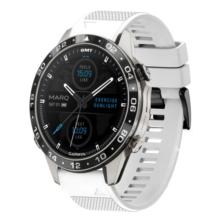 For Garmin MARQ Aviator Gen 2 Quick Release 22mm Silicone Watch Band(White) - Watch Bands by buy2fix | Online Shopping UK | buy2fix