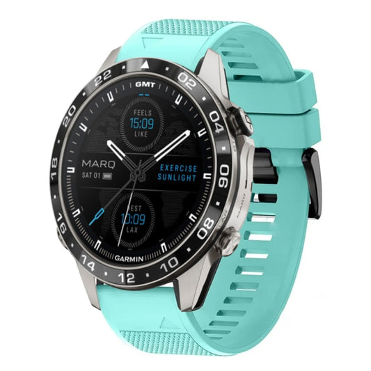 For Garmin MARQ Aviator Gen 2 Quick Release 22mm Silicone Watch Band(Mint Green) - Watch Bands by buy2fix | Online Shopping UK | buy2fix