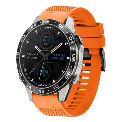 For Garmin MARQ Aviator Gen 2 Quick Release 22mm Silicone Watch Band(Orange) - Watch Bands by buy2fix | Online Shopping UK | buy2fix