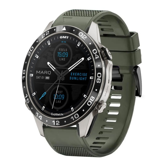 For Garmin MARQ Aviator Gen 2 Quick Release 22mm Silicone Watch Band(Army Green) - Watch Bands by buy2fix | Online Shopping UK | buy2fix