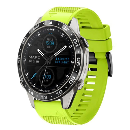 For Garmin MARQ Aviator Gen 2 Quick Release 22mm Silicone Watch Band(Lime Green) - Watch Bands by buy2fix | Online Shopping UK | buy2fix
