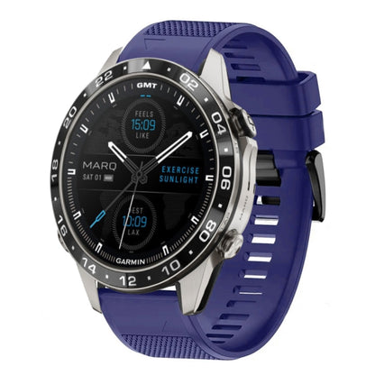 For Garmin MARQ Aviator Gen 2 Quick Release 22mm Silicone Watch Band(Midnight Blue) - Watch Bands by buy2fix | Online Shopping UK | buy2fix