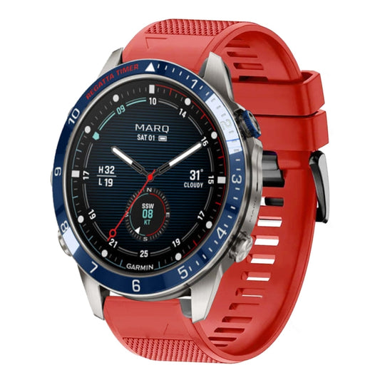 For Garmin MARQ Captain Gen 2 Quick Release 22mm Silicone Watch Band(Red) - Watch Bands by buy2fix | Online Shopping UK | buy2fix
