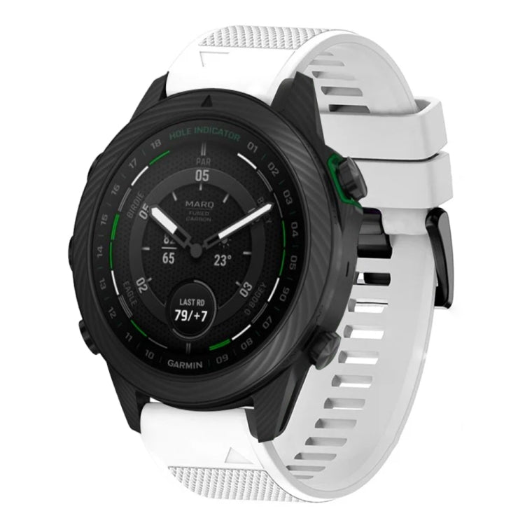 For Garmin MARQ Golfer Gen 2 Quick Release 22mm Silicone Watch Band(White) - Watch Bands by buy2fix | Online Shopping UK | buy2fix