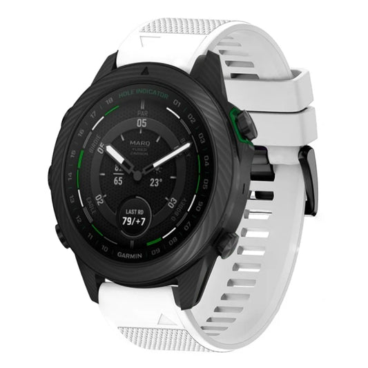 For Garmin MARQ Golfer Gen 2 Quick Release 22mm Silicone Watch Band(White) - Watch Bands by buy2fix | Online Shopping UK | buy2fix