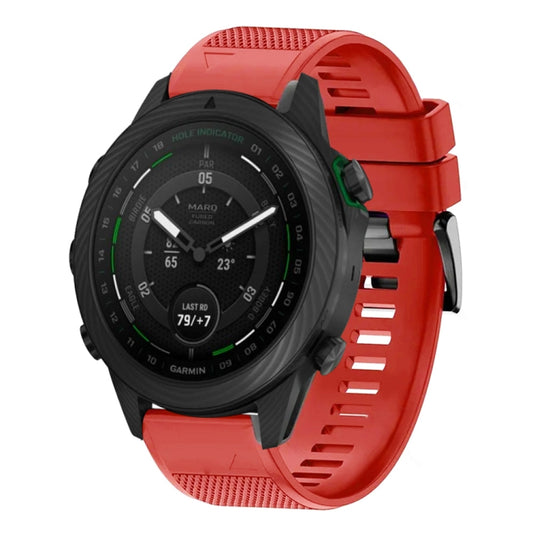 For Garmin MARQ Golfer Gen 2 Quick Release 22mm Silicone Watch Band(Red) - Watch Bands by buy2fix | Online Shopping UK | buy2fix