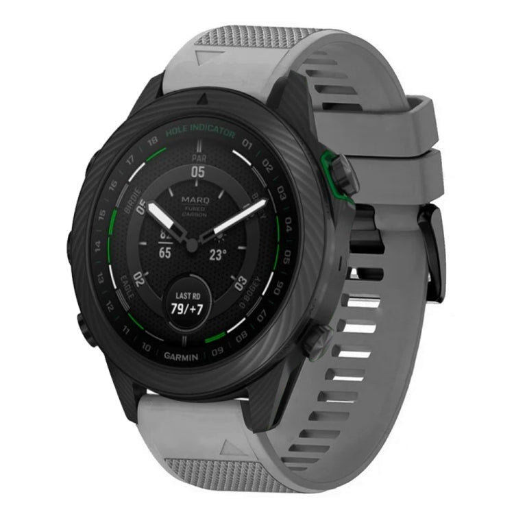 For Garmin MARQ Golfer Gen 2 Quick Release 22mm Silicone Watch Band(Grey) - Watch Bands by buy2fix | Online Shopping UK | buy2fix