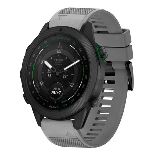 For Garmin MARQ Golfer Gen 2 Quick Release 22mm Silicone Watch Band(Grey) - Watch Bands by buy2fix | Online Shopping UK | buy2fix