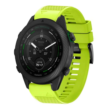 For Garmin MARQ Golfer Gen 2 Quick Release 22mm Silicone Watch Band(Lime Green) - Watch Bands by buy2fix | Online Shopping UK | buy2fix