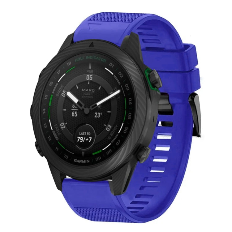 For Garmin MARQ Golfer Gen 2 Quick Release 22mm Silicone Watch Band(Dark Blue) - Watch Bands by buy2fix | Online Shopping UK | buy2fix