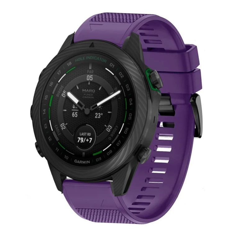 For Garmin MARQ Golfer Gen 2 Quick Release 22mm Silicone Watch Band(Purple) - Watch Bands by buy2fix | Online Shopping UK | buy2fix