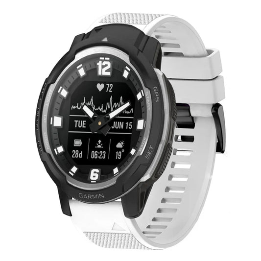 For Garmin Instinct Crossover Quick Release 22mm Silicone Watch Band(White) - Watch Bands by buy2fix | Online Shopping UK | buy2fix