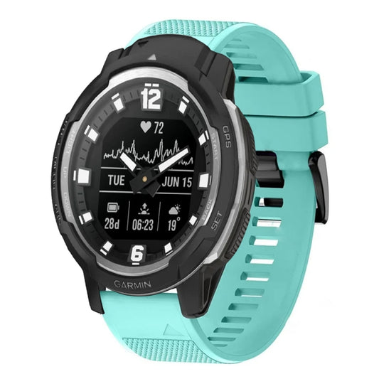 For Garmin Instinct Crossover Quick Release 22mm Silicone Watch Band(Mint Green) - Watch Bands by buy2fix | Online Shopping UK | buy2fix