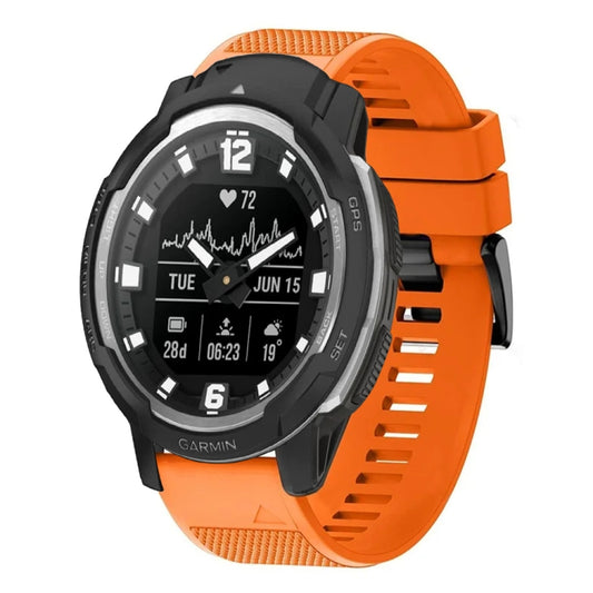 For Garmin Instinct Crossover Quick Release 22mm Silicone Watch Band(Orange) - Watch Bands by buy2fix | Online Shopping UK | buy2fix