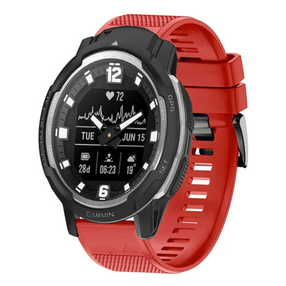 For Garmin Instinct Crossover Quick Release 22mm Silicone Watch Band(Red) - Watch Bands by buy2fix | Online Shopping UK | buy2fix