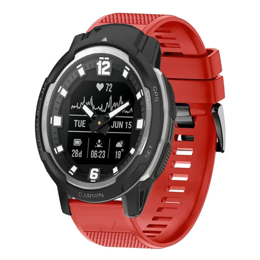 For Garmin Instinct Crossover Quick Release 22mm Silicone Watch Band(Red) - Watch Bands by buy2fix | Online Shopping UK | buy2fix