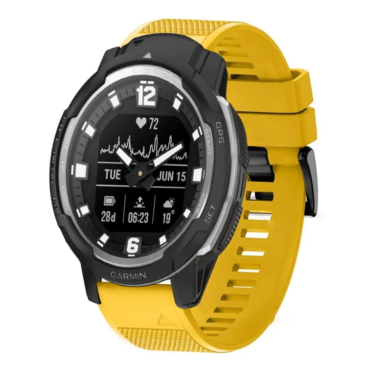 For Garmin Instinct Crossover Quick Release 22mm Silicone Watch Band(Yellow) - Watch Bands by buy2fix | Online Shopping UK | buy2fix