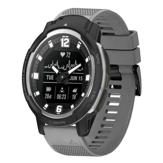 For Garmin Instinct Crossover Quick Release 22mm Silicone Watch Band(Grey) - Watch Bands by buy2fix | Online Shopping UK | buy2fix