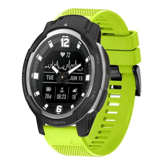 For Garmin Instinct Crossover Quick Release 22mm Silicone Watch Band(Lime Green) - Watch Bands by buy2fix | Online Shopping UK | buy2fix
