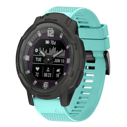 For Garmin Instinct Crossover Solar Quick Release 22mm Silicone Watch Band(Mint Green) - Watch Bands by buy2fix | Online Shopping UK | buy2fix