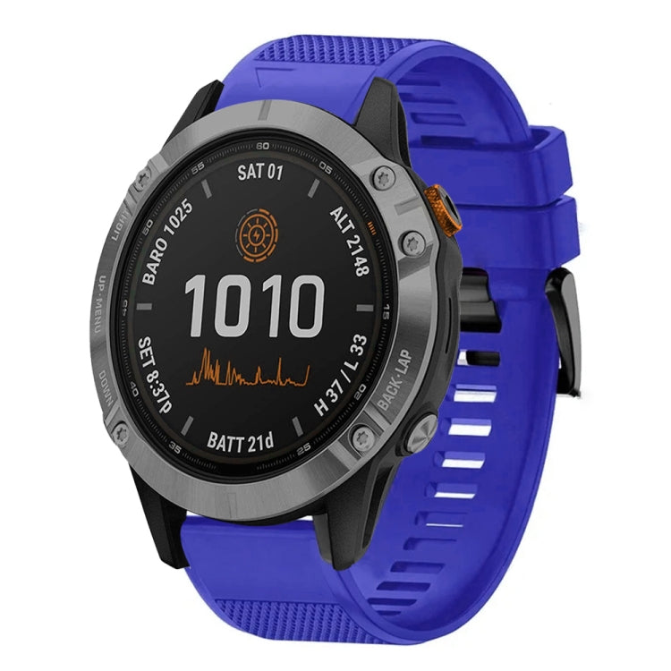 For Garmin Fenix 7 Solar Quick Release 22mm Silicone Watch Band(Dark Blue) - Watch Bands by buy2fix | Online Shopping UK | buy2fix