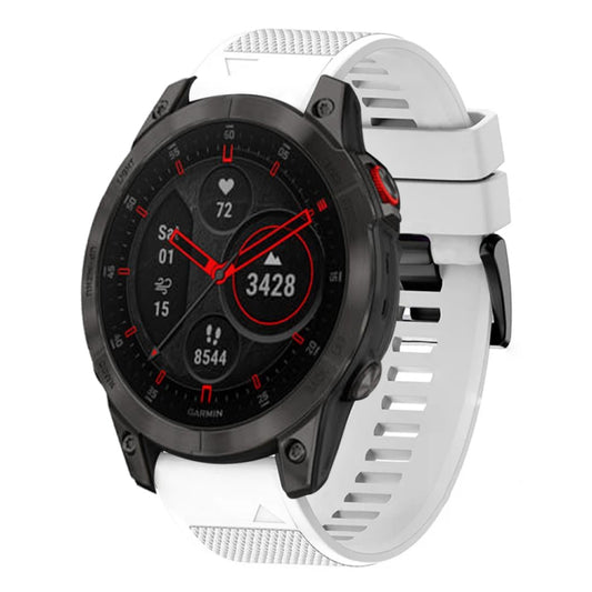 For Garmin Epix Gen 2 Quick Release 22mm Silicone Watch Band(White) - Watch Bands by buy2fix | Online Shopping UK | buy2fix