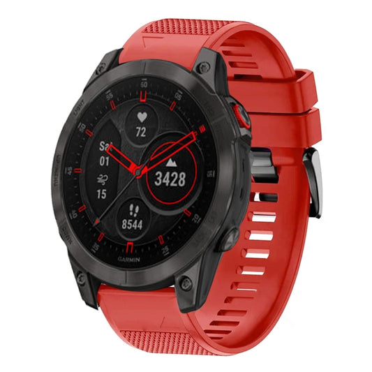 For Garmin Epix Gen 2 Quick Release 22mm Silicone Watch Band(Red) - Watch Bands by buy2fix | Online Shopping UK | buy2fix