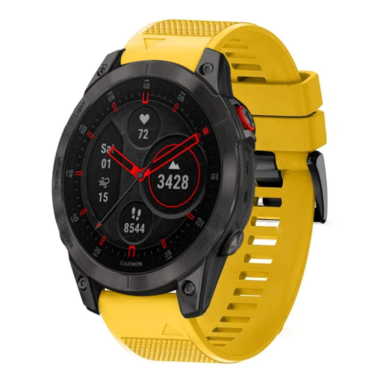 For Garmin Epix Gen 2 Quick Release 22mm Silicone Watch Band(Yellow) - Watch Bands by buy2fix | Online Shopping UK | buy2fix