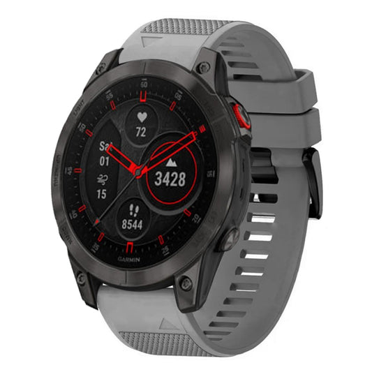 For Garmin Epix Gen 2 Quick Release 22mm Silicone Watch Band(Grey) - Watch Bands by buy2fix | Online Shopping UK | buy2fix