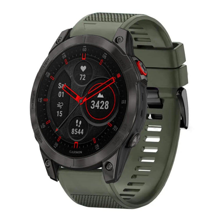 For Garmin Epix Gen 2 Quick Release 22mm Silicone Watch Band(Army Green) - Watch Bands by buy2fix | Online Shopping UK | buy2fix