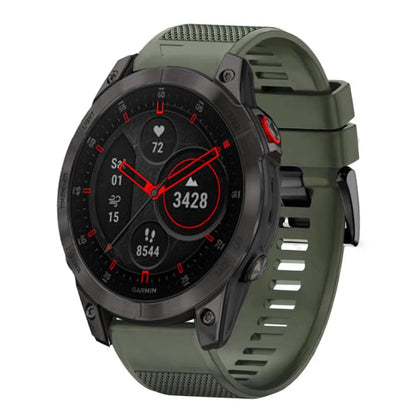 For Garmin Epix Gen 2 Quick Release 22mm Silicone Watch Band(Army Green) - Watch Bands by buy2fix | Online Shopping UK | buy2fix