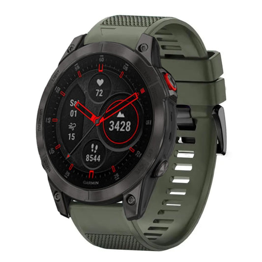 For Garmin Epix Gen 2 Quick Release 22mm Silicone Watch Band(Army Green) - Watch Bands by buy2fix | Online Shopping UK | buy2fix