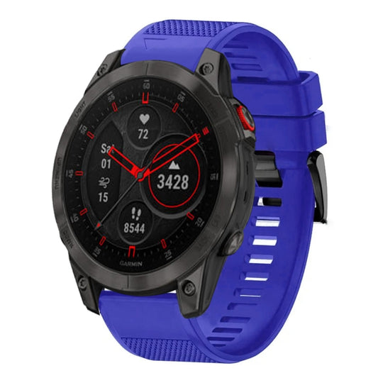 For Garmin Epix Gen 2 Quick Release 22mm Silicone Watch Band(Dark Blue) - Watch Bands by buy2fix | Online Shopping UK | buy2fix