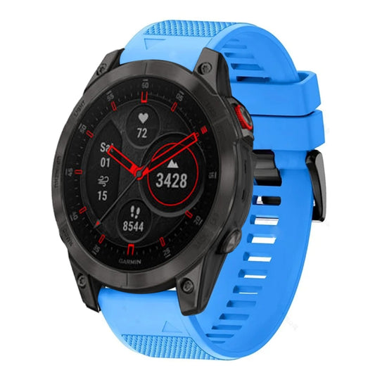 For Garmin Epix Gen 2 Quick Release 22mm Silicone Watch Band(Sky Blue) - Watch Bands by buy2fix | Online Shopping UK | buy2fix