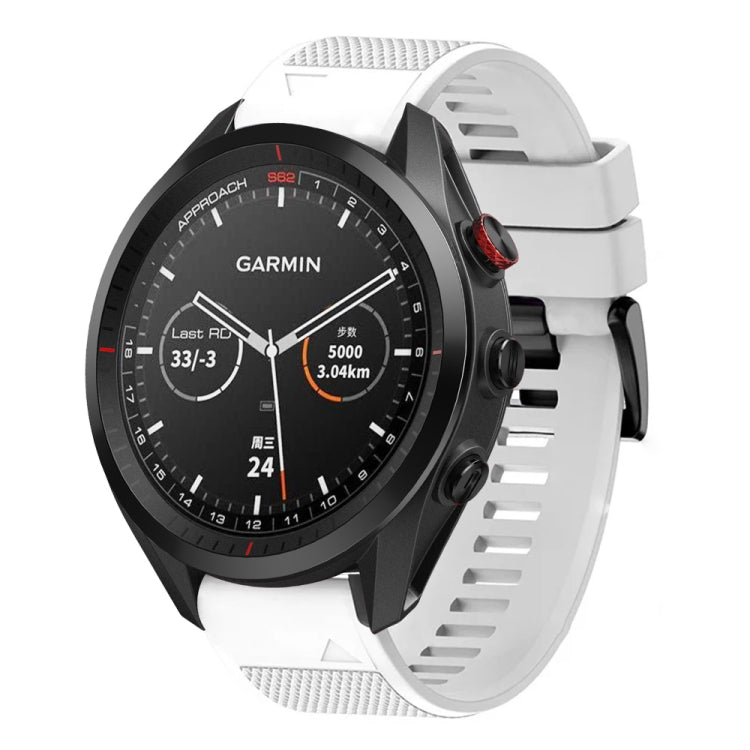 For Garmin Approach S62 Quick Release 22mm Silicone Watch Band(White) - Watch Bands by buy2fix | Online Shopping UK | buy2fix