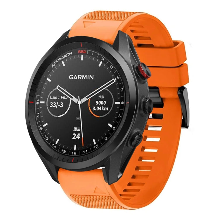 For Garmin Approach S62 Quick Release 22mm Silicone Watch Band(Orange) - Watch Bands by buy2fix | Online Shopping UK | buy2fix