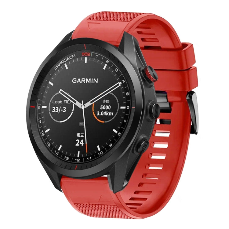 For Garmin Approach S62 Quick Release 22mm Silicone Watch Band(Red) - Watch Bands by buy2fix | Online Shopping UK | buy2fix