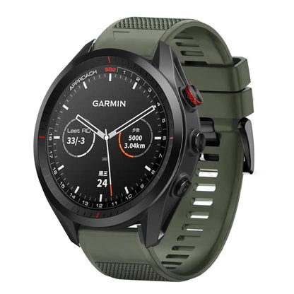 For Garmin Approach S62 Quick Release 22mm Silicone Watch Band(Army Green) - Watch Bands by buy2fix | Online Shopping UK | buy2fix