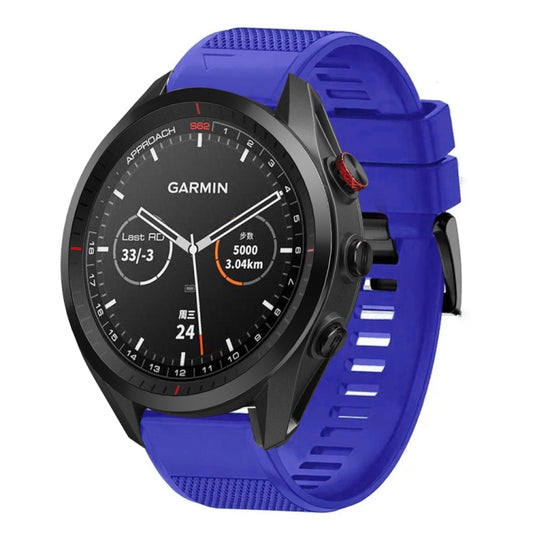 For Garmin Approach S62 Quick Release 22mm Silicone Watch Band(Dark Blue) - Watch Bands by buy2fix | Online Shopping UK | buy2fix