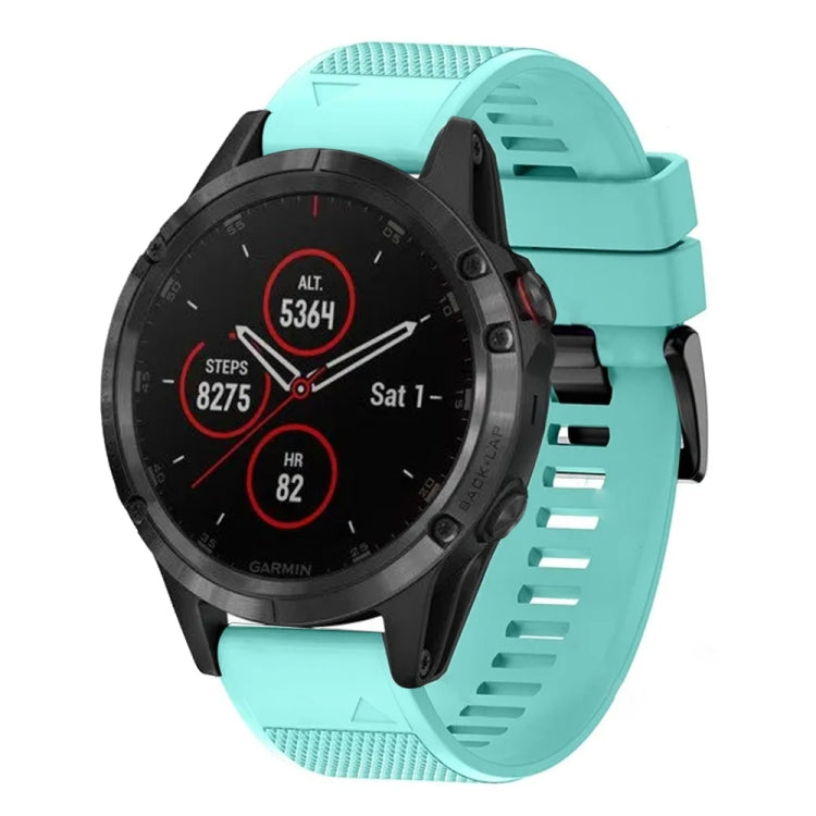For Garmin Fenix 5 Plus Quick Release 22mm Silicone Watch Band(Mint Green) - Watch Bands by buy2fix | Online Shopping UK | buy2fix