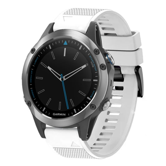 For Garmin Quatix 5 Quick Release 22mm Silicone Watch Band(White) - Watch Bands by buy2fix | Online Shopping UK | buy2fix