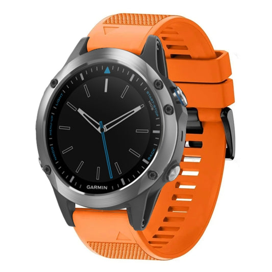 For Garmin Quatix 5 Quick Release 22mm Silicone Watch Band(Orange) - Watch Bands by buy2fix | Online Shopping UK | buy2fix