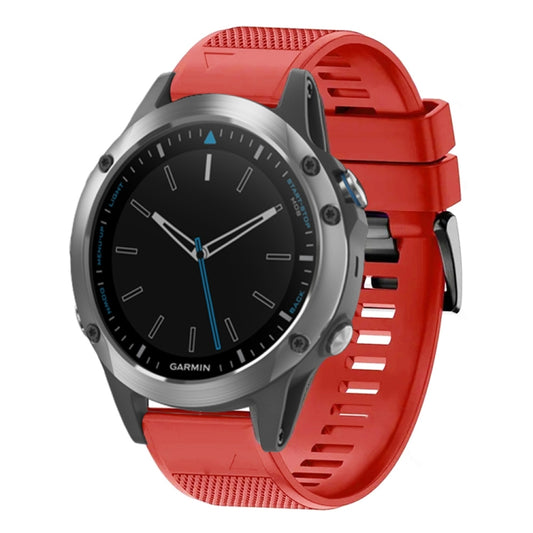 For Garmin Quatix 5 Quick Release 22mm Silicone Watch Band(Red) - Watch Bands by buy2fix | Online Shopping UK | buy2fix