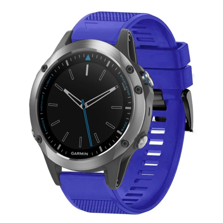 For Garmin Quatix 5 Quick Release 22mm Silicone Watch Band(Dark Blue) - Watch Bands by buy2fix | Online Shopping UK | buy2fix