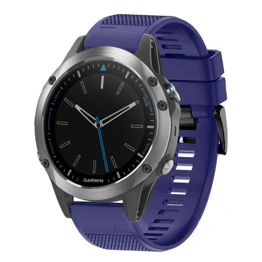 For Garmin Quatix 5 Quick Release 22mm Silicone Watch Band(Midnight Blue) - Watch Bands by buy2fix | Online Shopping UK | buy2fix