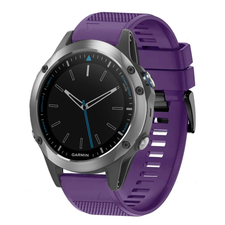 For Garmin Quatix 5 Quick Release 22mm Silicone Watch Band(Purple) - Watch Bands by buy2fix | Online Shopping UK | buy2fix